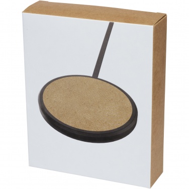 Logotrade corporate gift image of: Kivi 10W limestone/cork wireless charging pad