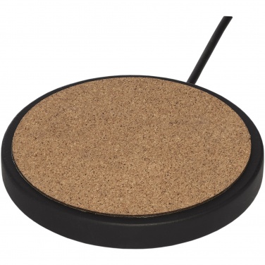 Logo trade promotional gift photo of: Kivi 10W limestone/cork wireless charging pad