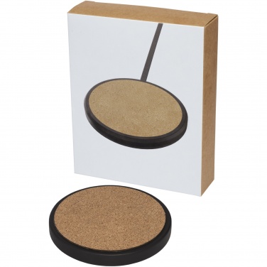 Logotrade promotional item picture of: Kivi 10W limestone/cork wireless charging pad