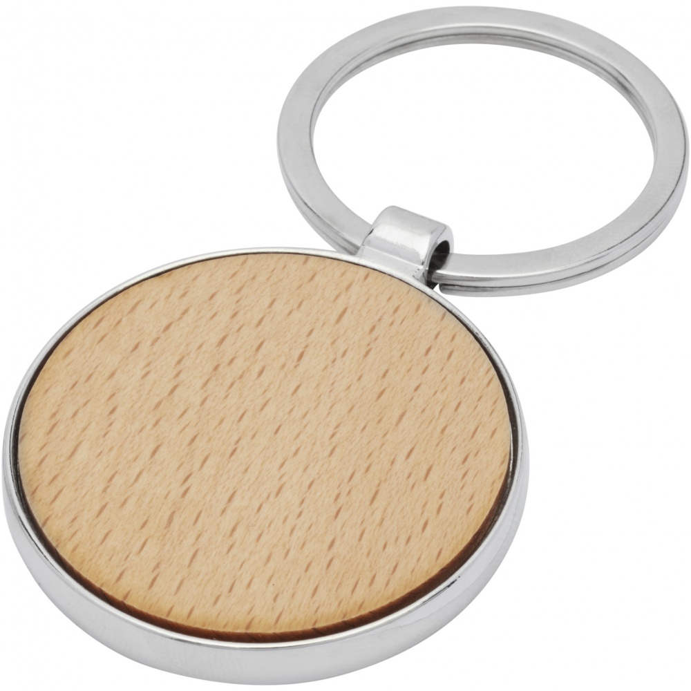 Logotrade promotional gift image of: Moreno beech wood round keychain