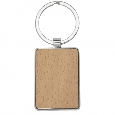 Logotrade corporate gift picture of: Mauro beech wood rectangular keychain