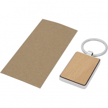 Logotrade promotional product image of: Mauro beech wood rectangular keychain