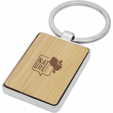 Logotrade advertising product image of: Neta bamboo rectangular keychain