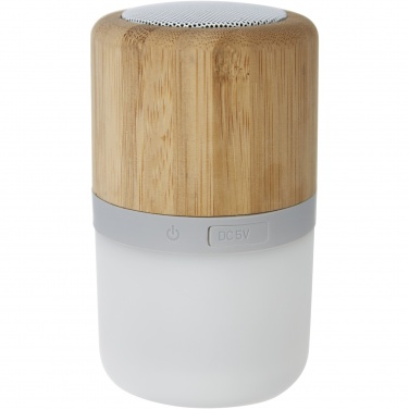 Logotrade promotional item image of: Aurea bamboo Bluetooth® speaker with light 