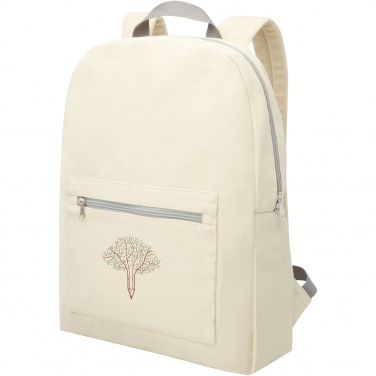 Logo trade business gift photo of: Pheebs 450 g/m² recycled cotton and polyester backpack 10L