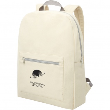 Logo trade promotional items picture of: Pheebs 450 g/m² recycled cotton and polyester backpack 10L