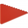 Frosty triangular recycled plastic ice scraper, Red