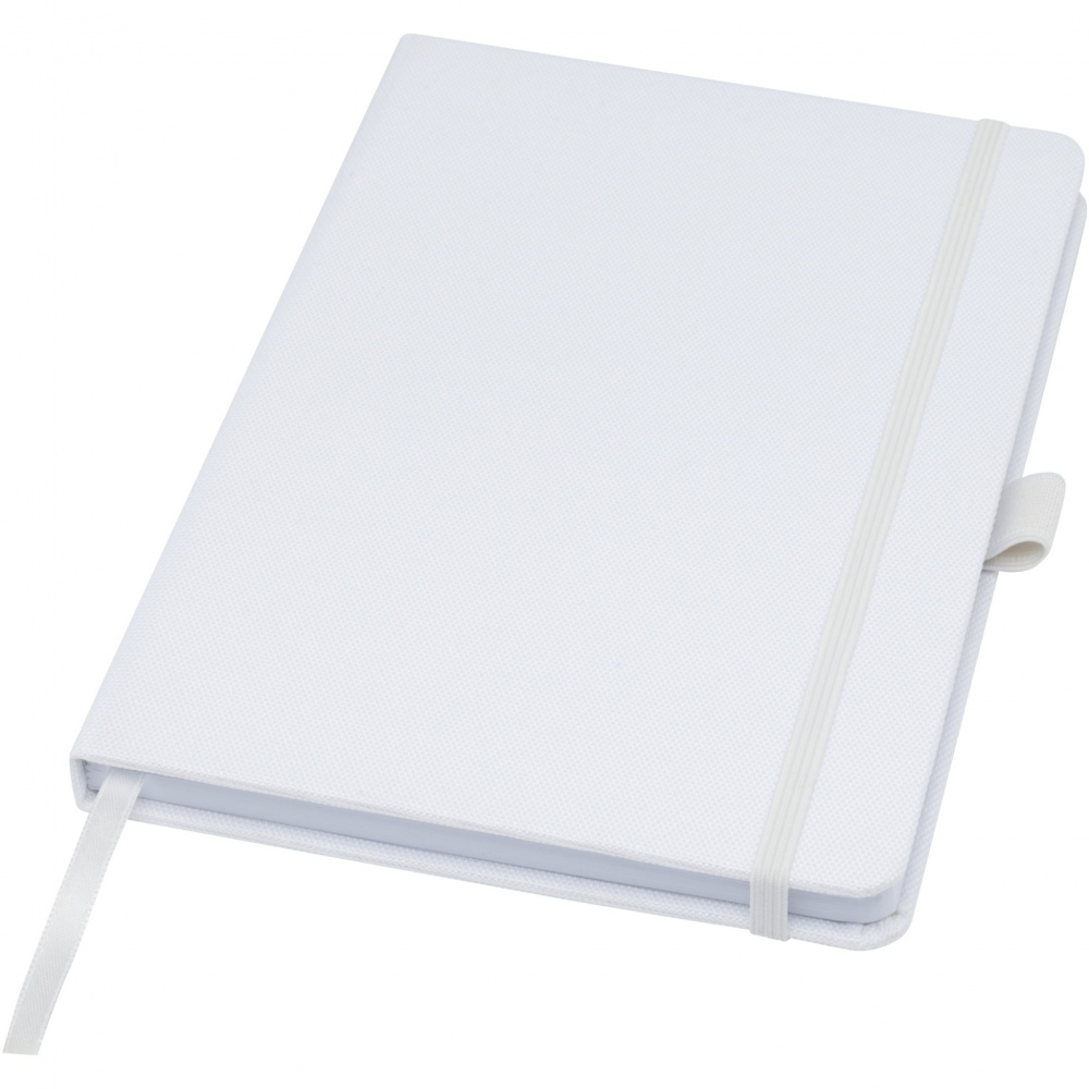 Logo trade promotional merchandise picture of: Honua A5 recycled paper notebook with recycled PET cover