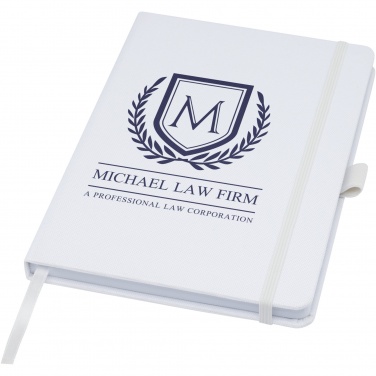 Logo trade corporate gift photo of: Honua A5 recycled paper notebook with recycled PET cover