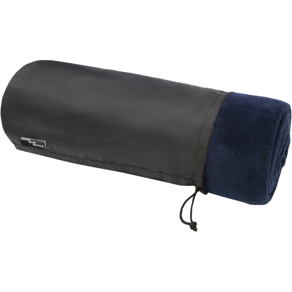 Logo trade promotional merchandise photo of: Lily GRS certified RPET coral fleece blanket