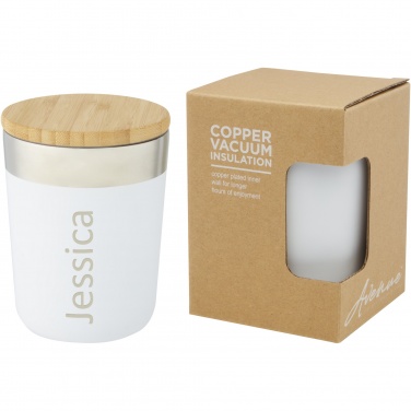 Logo trade promotional giveaways picture of: Lagan 300 ml stainless steel tumbler with bamboo lid