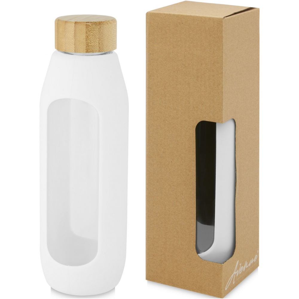Logotrade promotional gift picture of: Tidan 600 ml borosilicate glass bottle with silicone grip