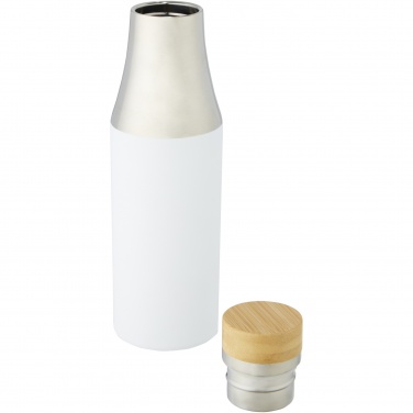 Logo trade advertising products image of: Hulan 540 ml copper vacuum insulated stainless steel bottle with bamboo lid