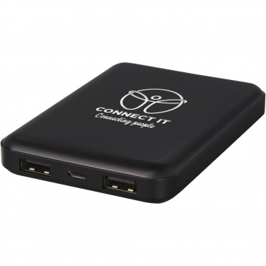 Logo trade promotional merchandise image of: Gleam 5000 mAh ultra slim light-up power bank