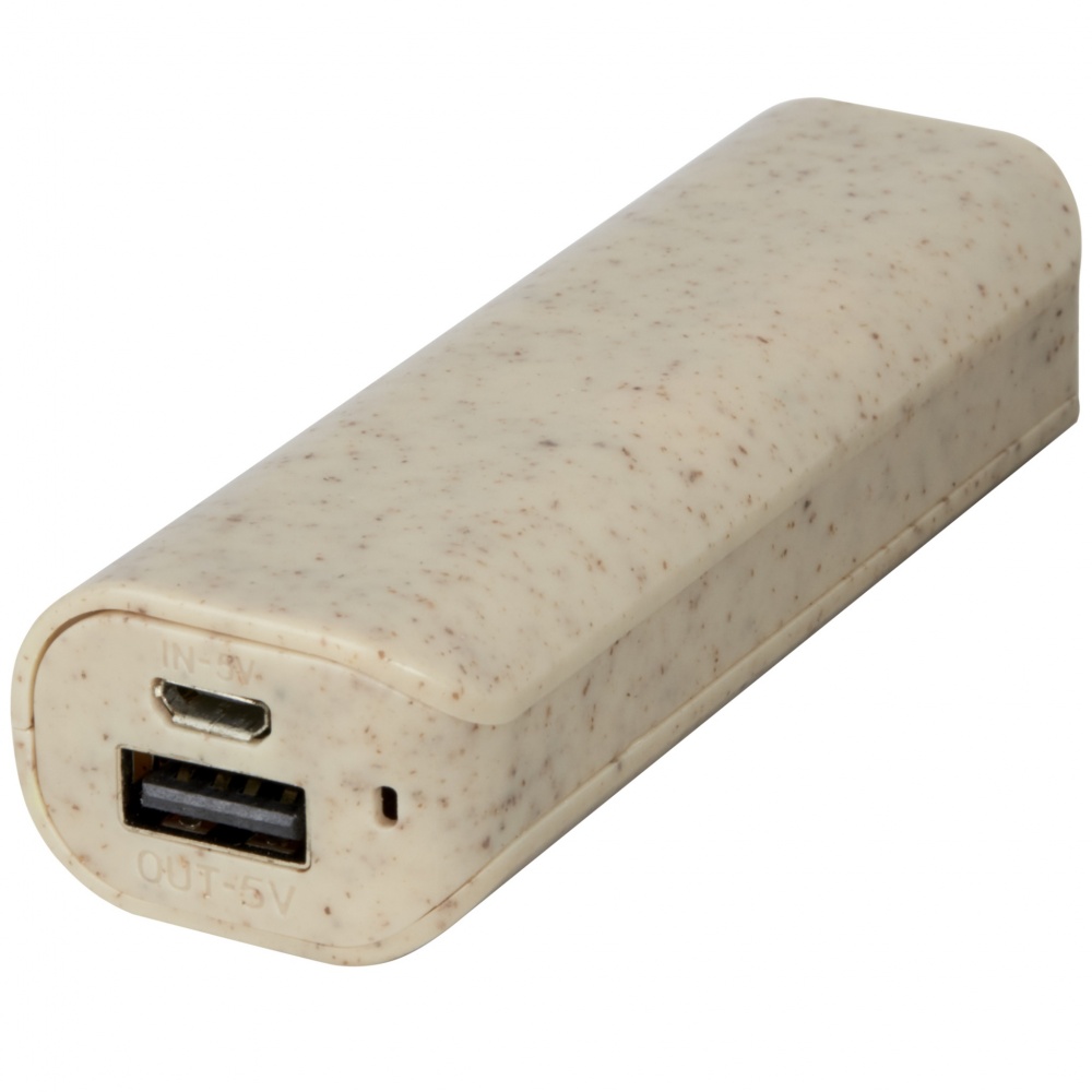 Logotrade promotional item image of: Yoko 1200mAh wheat straw power bank