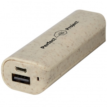 Logotrade corporate gifts photo of: Yoko 1200mAh wheat straw power bank