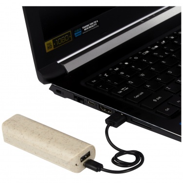 Logotrade corporate gift image of: Yoko 1200mAh wheat straw power bank