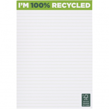Logo trade promotional merchandise image of: Desk-Mate® A5 recycled notepad