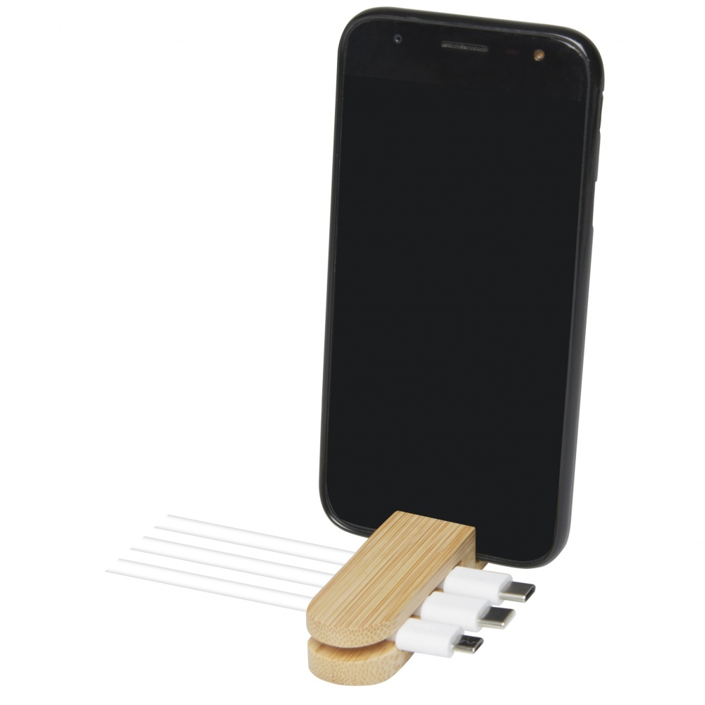 Logotrade promotional item picture of: Edulis bamboo cable manager 