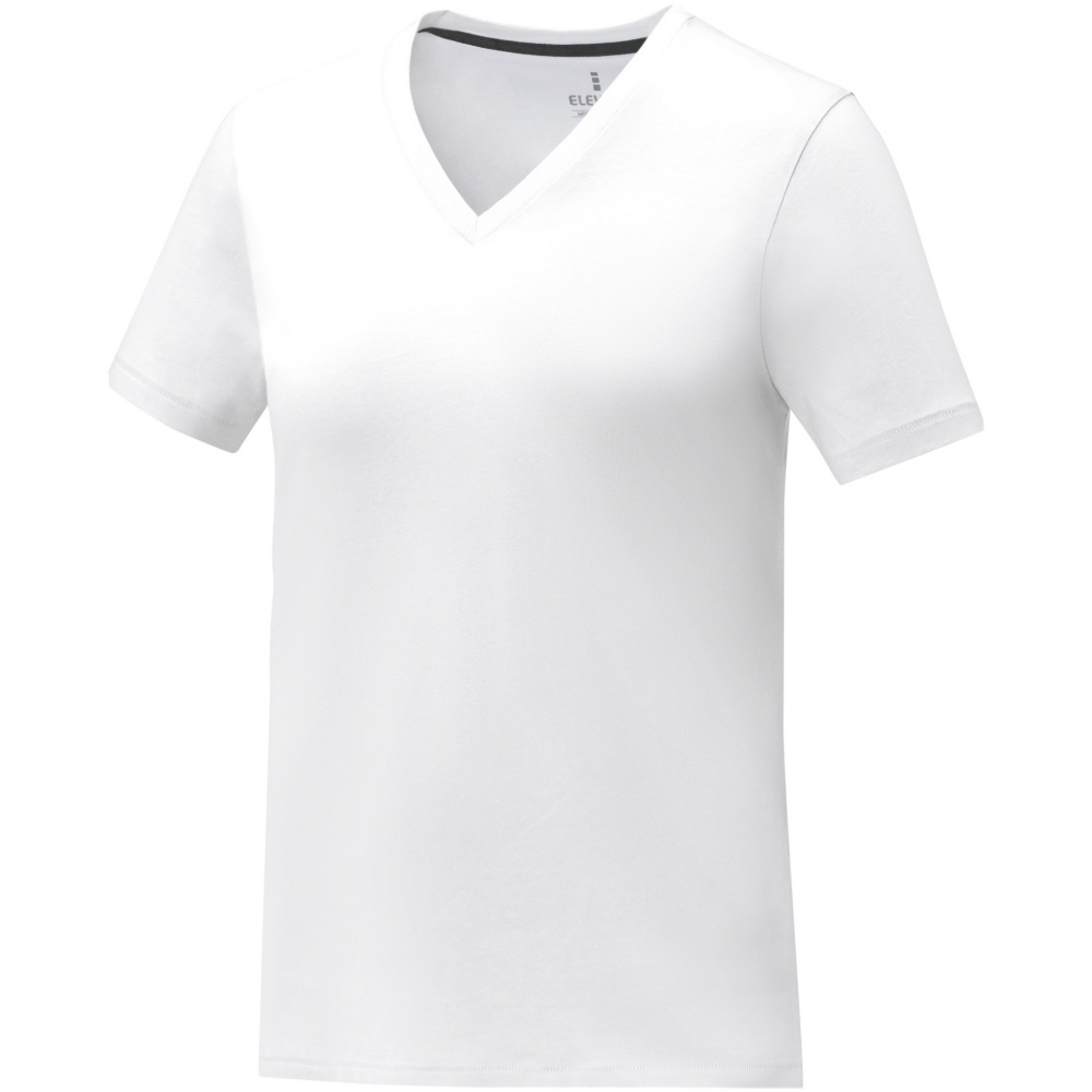 Logo trade promotional merchandise picture of: Somoto short sleeve women's V-neck t-shirt 