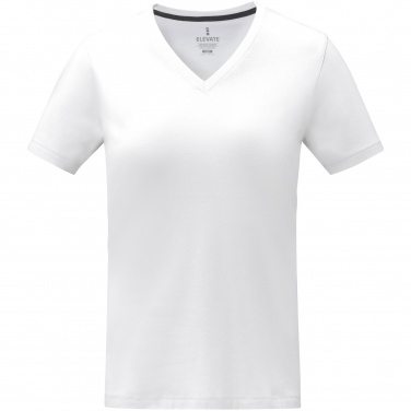 Logo trade corporate gift photo of: Somoto short sleeve women's V-neck t-shirt 
