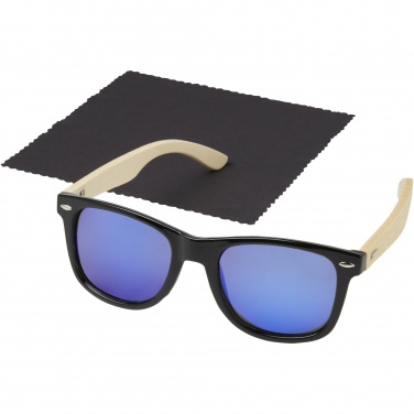 Logo trade promotional merchandise photo of: Taiyō rPET/bamboo mirrored polarized sunglasses in gift box