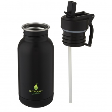 Logotrade promotional gift picture of: Lina 400 ml stainless steel sport bottle with straw and loop