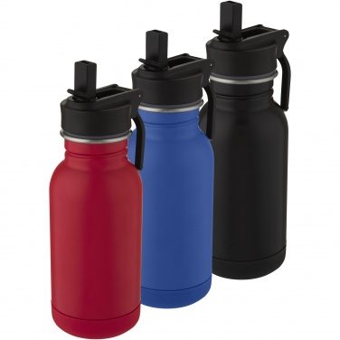 Logo trade promotional merchandise image of: Lina 400 ml stainless steel sport bottle with straw and loop