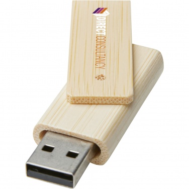 Logo trade advertising products image of: Rotate 16GB bamboo USB flash drive