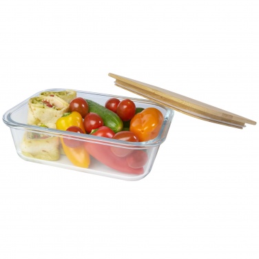 Logo trade promotional gifts picture of: Roby glass lunch box with bamboo lid