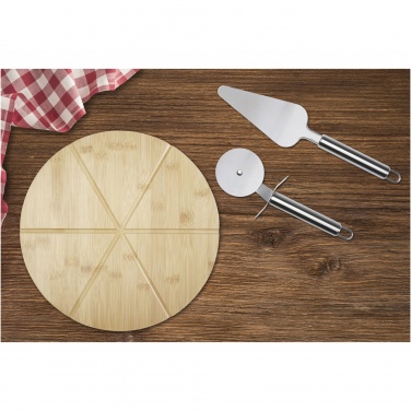 Logo trade advertising products image of: Mangiary bamboo pizza peel and tools