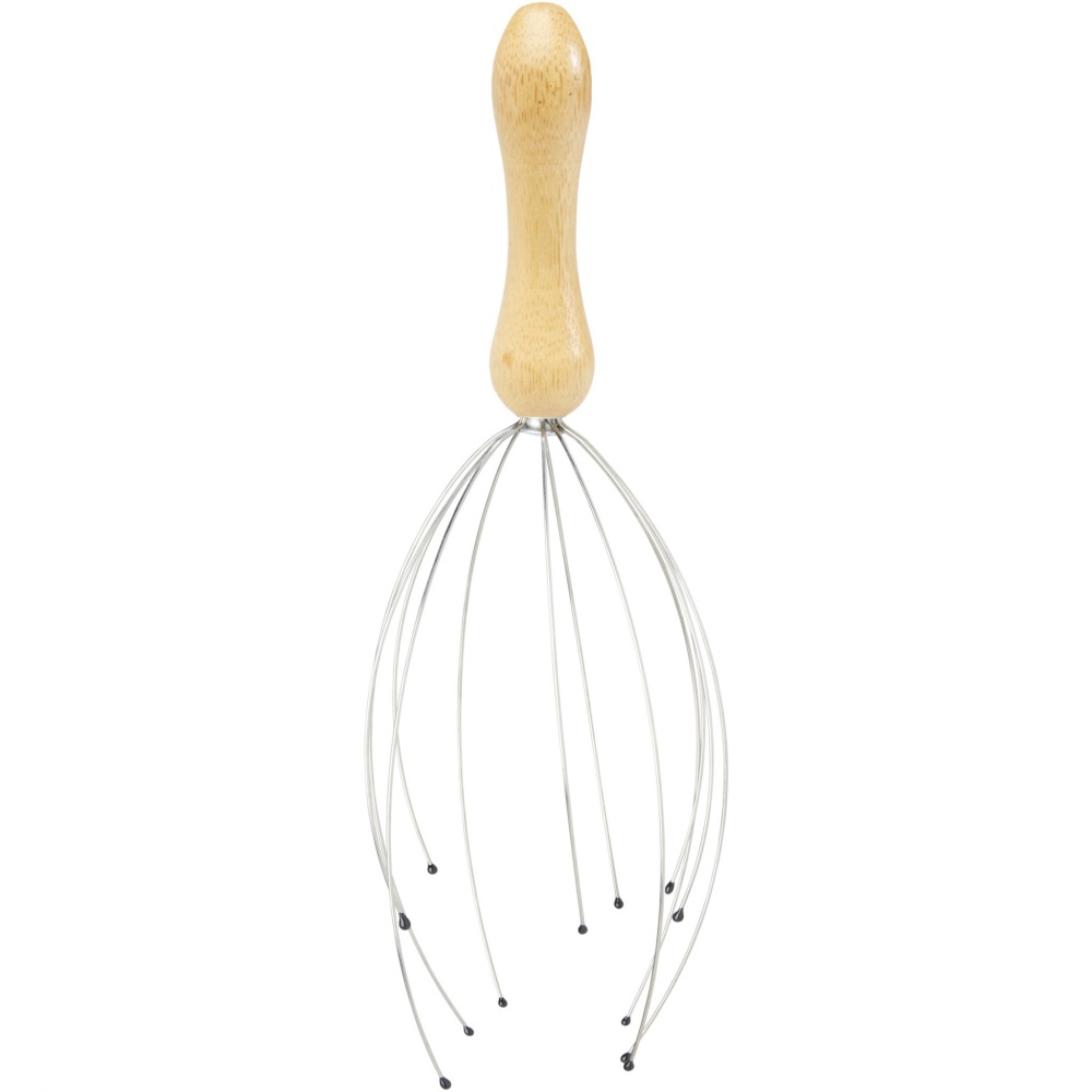 Logo trade advertising products image of: Hator bamboo head massager