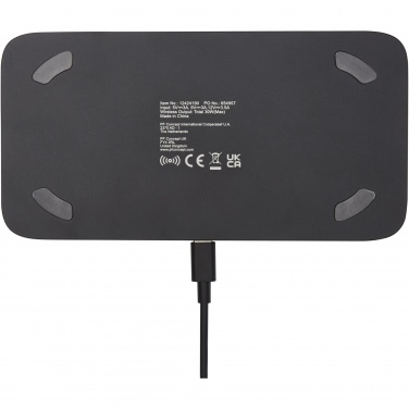 Logo trade promotional gift photo of: Hybrid 15W premium dual wireless charging pad