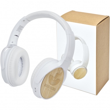 Logotrade promotional giveaway picture of: Athos bamboo Bluetooth® headphones with microphone