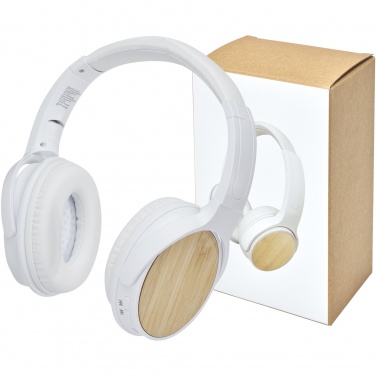Logotrade advertising product image of: Athos bamboo Bluetooth® headphones with microphone