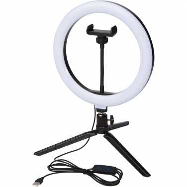 Logotrade promotional product picture of: Studio ring light for selfies and vlogging with phone holder and tripod