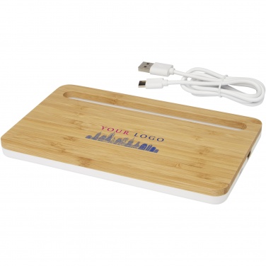 Logo trade advertising products picture of: Medake 10W bamboo wireless charger