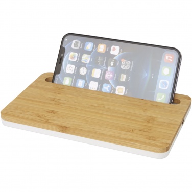 Logo trade promotional giveaway photo of: Medake 10W bamboo wireless charger