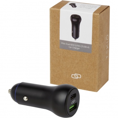 Logotrade promotional giveaways photo of: Pilot dual 55W USB-C/USB-A car charger