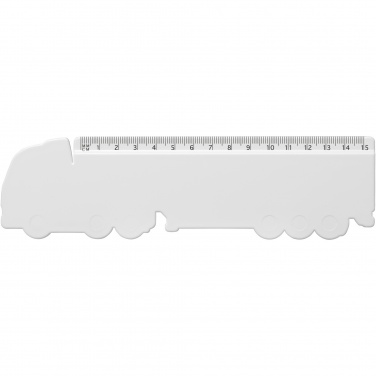 Logo trade promotional giveaway photo of: Tait 15 cm lorry-shaped recycled plastic ruler