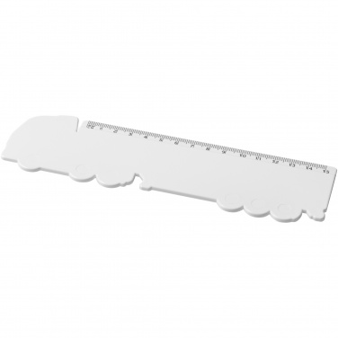 Logo trade promotional items image of: Tait 15 cm lorry-shaped recycled plastic ruler