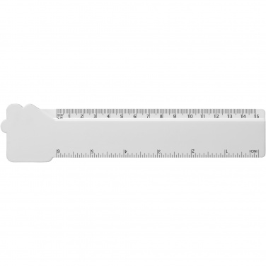 Logo trade promotional gifts picture of: Tait 15 cm house-shaped recycled plastic ruler