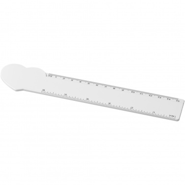 Logotrade promotional products photo of: Tait 15 cm heart-shaped recycled plastic ruler