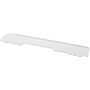 Logo trade business gifts image of: Tait 30cm lorry-shaped recycled plastic ruler