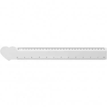 Logotrade advertising products photo of: Tait 30cm heart-shaped recycled plastic ruler