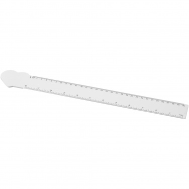 Logo trade promotional products image of: Tait 30cm heart-shaped recycled plastic ruler