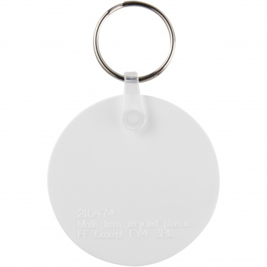 Logotrade promotional item image of: Tait circle-shaped recycled keychain