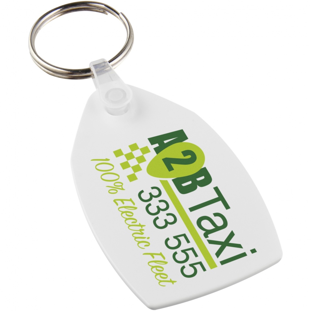 Logo trade promotional products picture of: Tait rectangular-shaped recycled keychain
