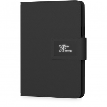 Logo trade promotional products image of: SCX.design O16 A5 light-up notebook power bank