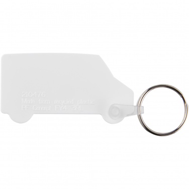 Logo trade promotional gift photo of: Tait van-shaped recycled keychain